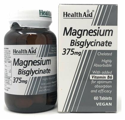 Magnesium Bisglycinate 375mg 60 ταμπλέτες Health Aid