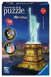 Puzzle Statue of Liberty, Night Edition 3D 108 Κομμάτια - Ravensburger από το Moustakas Toys