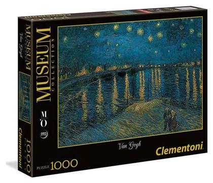 Puzzle Van Gogh Έναστρη Νύχτα Πάνω από το Ρήνο 2D 1000 Κομμάτια - Clementoni