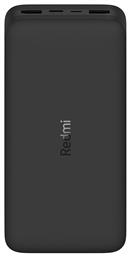 Redmi Power Bank 20000mAh 18W με 2 Θύρες USB-A Μαύρο Xiaomi